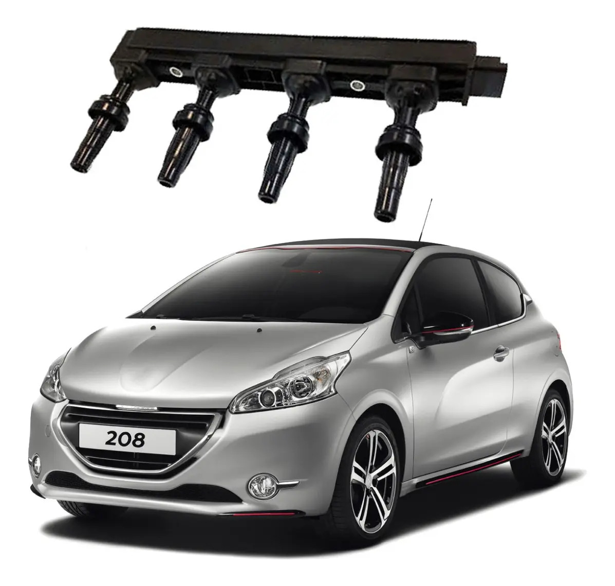 Bobina Ignição Peugeot 208 1.6 16v 2014 2015 2016 2017 - GAUSS 2897