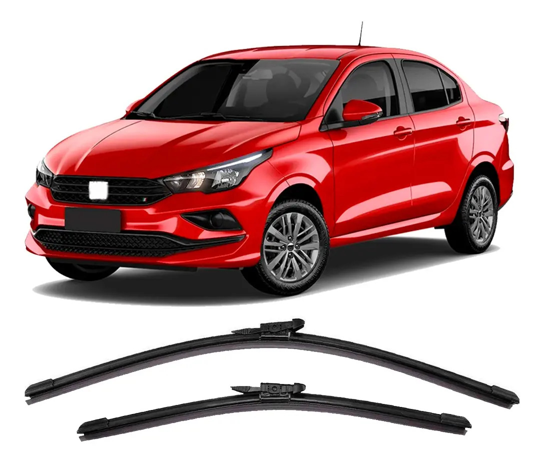 Par Palheta Dianteira Parabrisa Uno Argo Cronos Pulse Cor Preto - TIGER AUTO 0507013