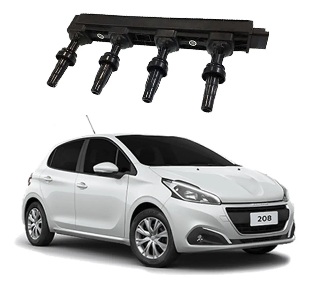 Bobina Ignição Peugeot 208 1.6 16v 2018 2019 2020 2021 - GAUSS 2898