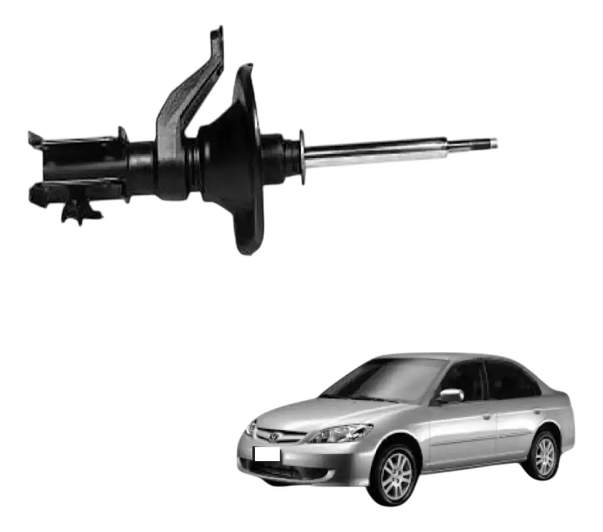 Amortecedor Dianteiro Ld Honda Civic 2001 À 2002 Hon110gd