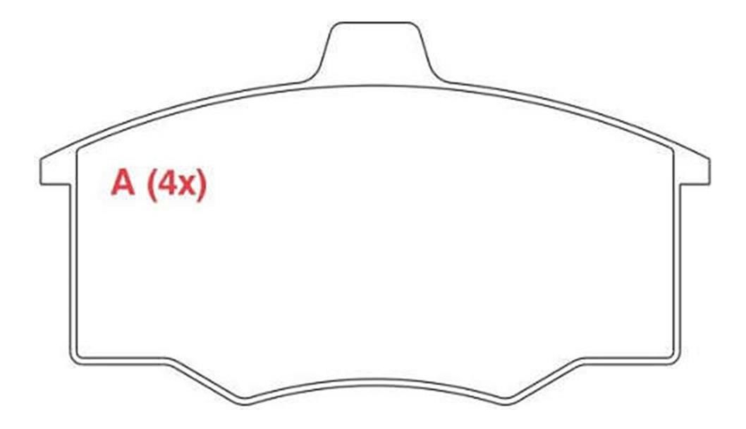 Conjunto de pastilhas de freio Willtec Pw26