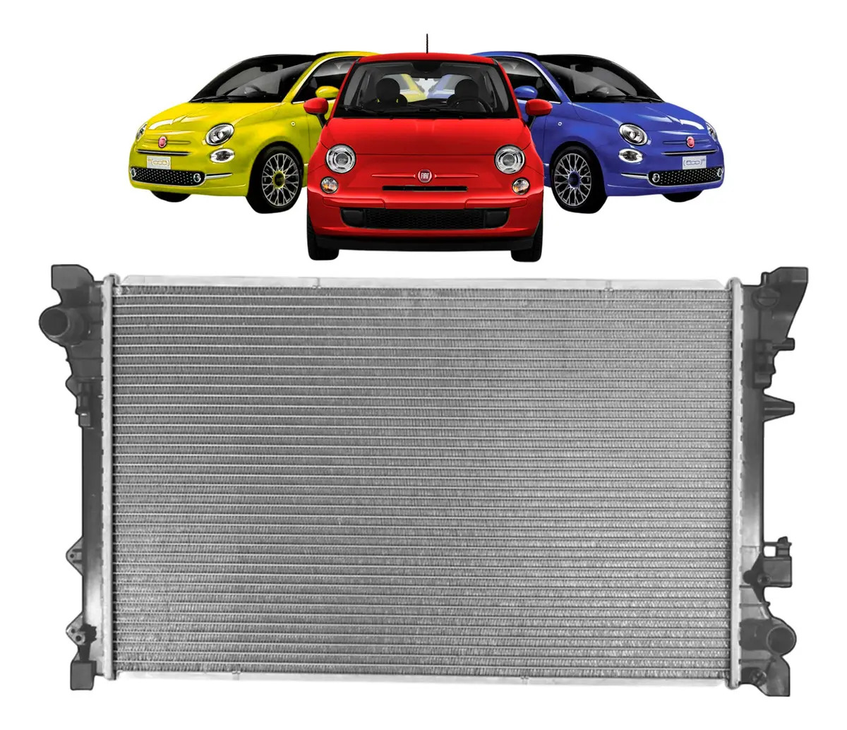 Radiador Fiat 500 1.4 8v E 16v 2012 2013 2014 2015 2016 2017 - NTS/TECFAN 551/11352/AA/ / 55111352AA / K55/111352/AA/ / K55111352AA