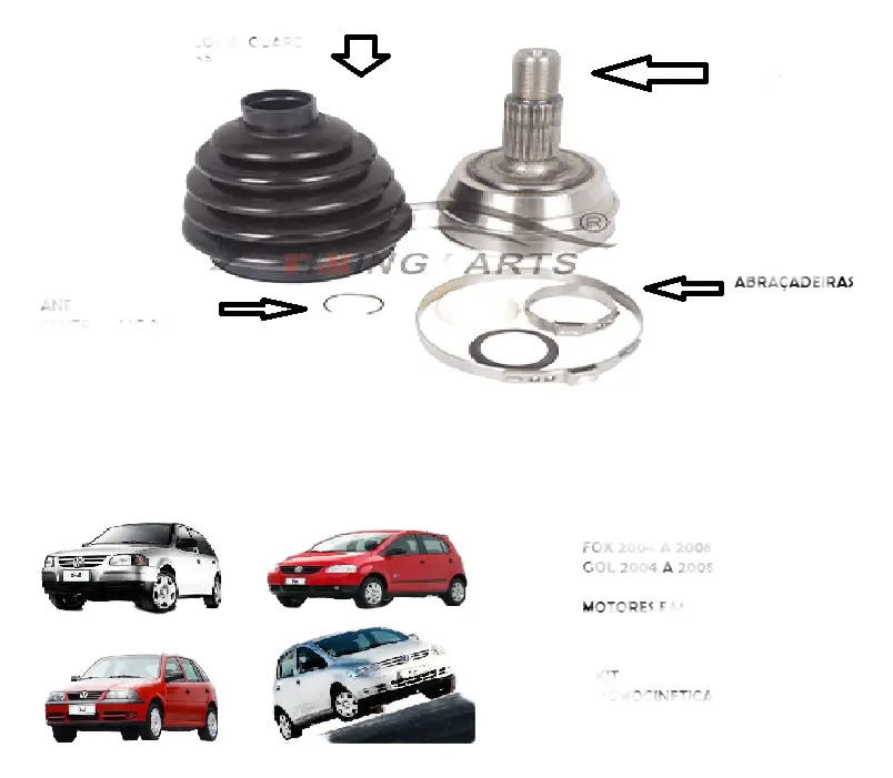 Homocinetica Gol/fox 1.6 8v 2004 A 2008 - YIMING PARTS BJH15003