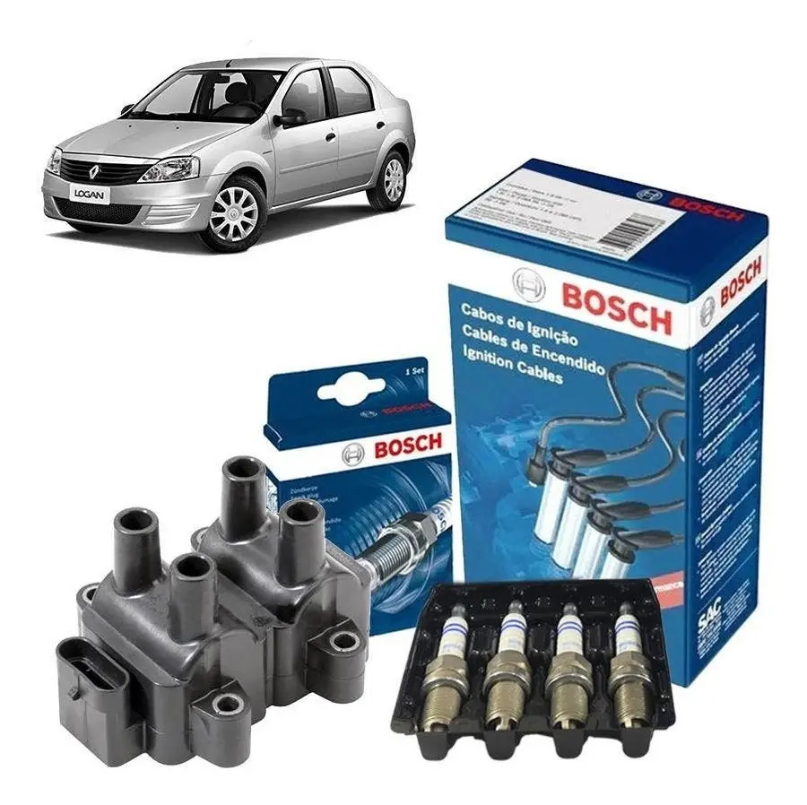 Cabo Vela Bobina Renault Logan 1.6 8v K7m 07-13 Flex Bosch - BOSCH F00099C135 / 986221060 / F000KE0P20