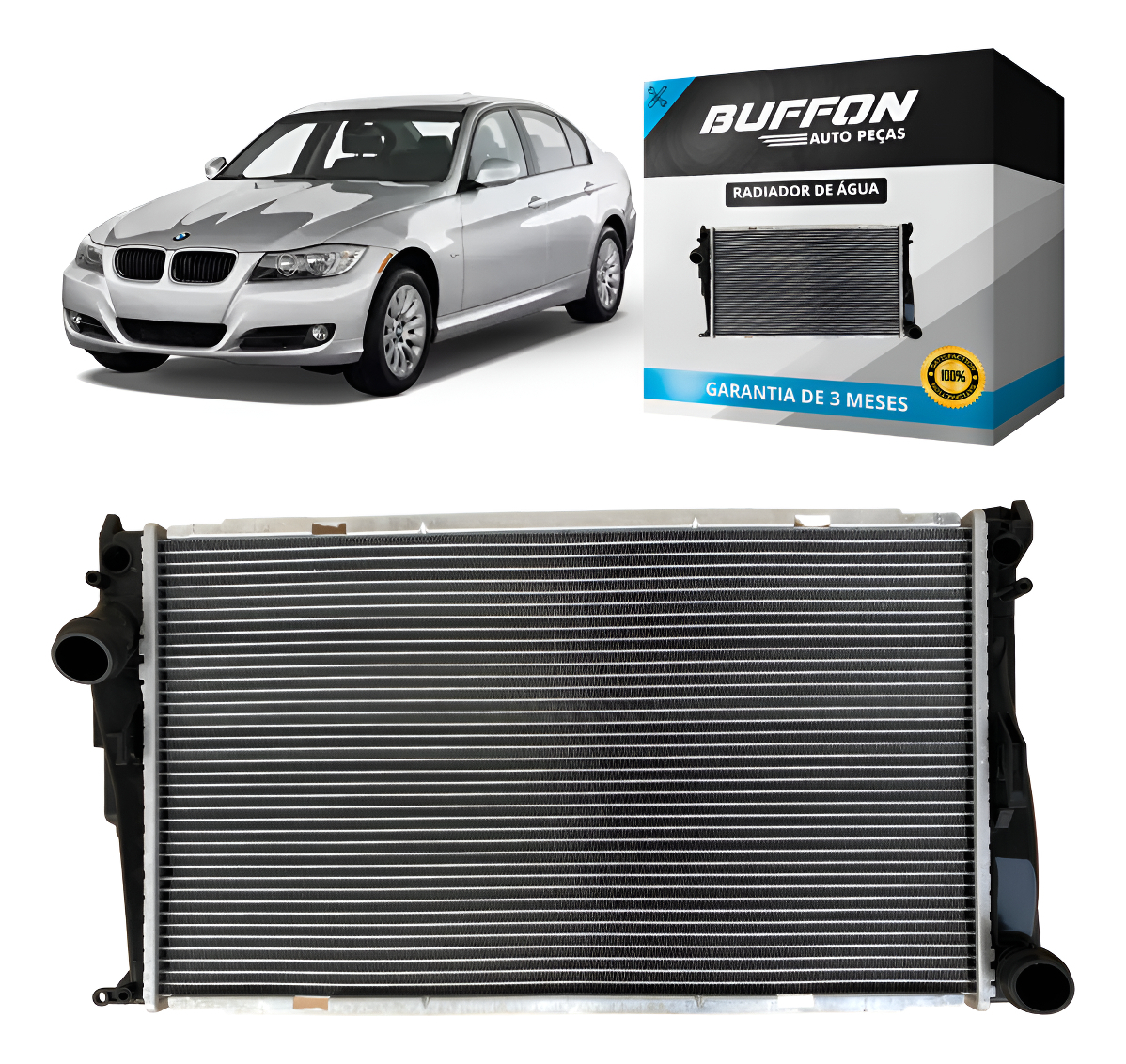 Radiador De Água Bmw 335i 3.0 24v 6cil 2007 Até 2011 - YMAX 171159