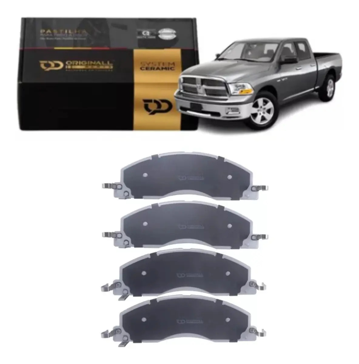 Pastilha Freio Dianteiro E Traseiro Dodge Ram 2500 Após 2009 - ORIGINAL PARTS SYSTEM CERAMIC OCDA0531
