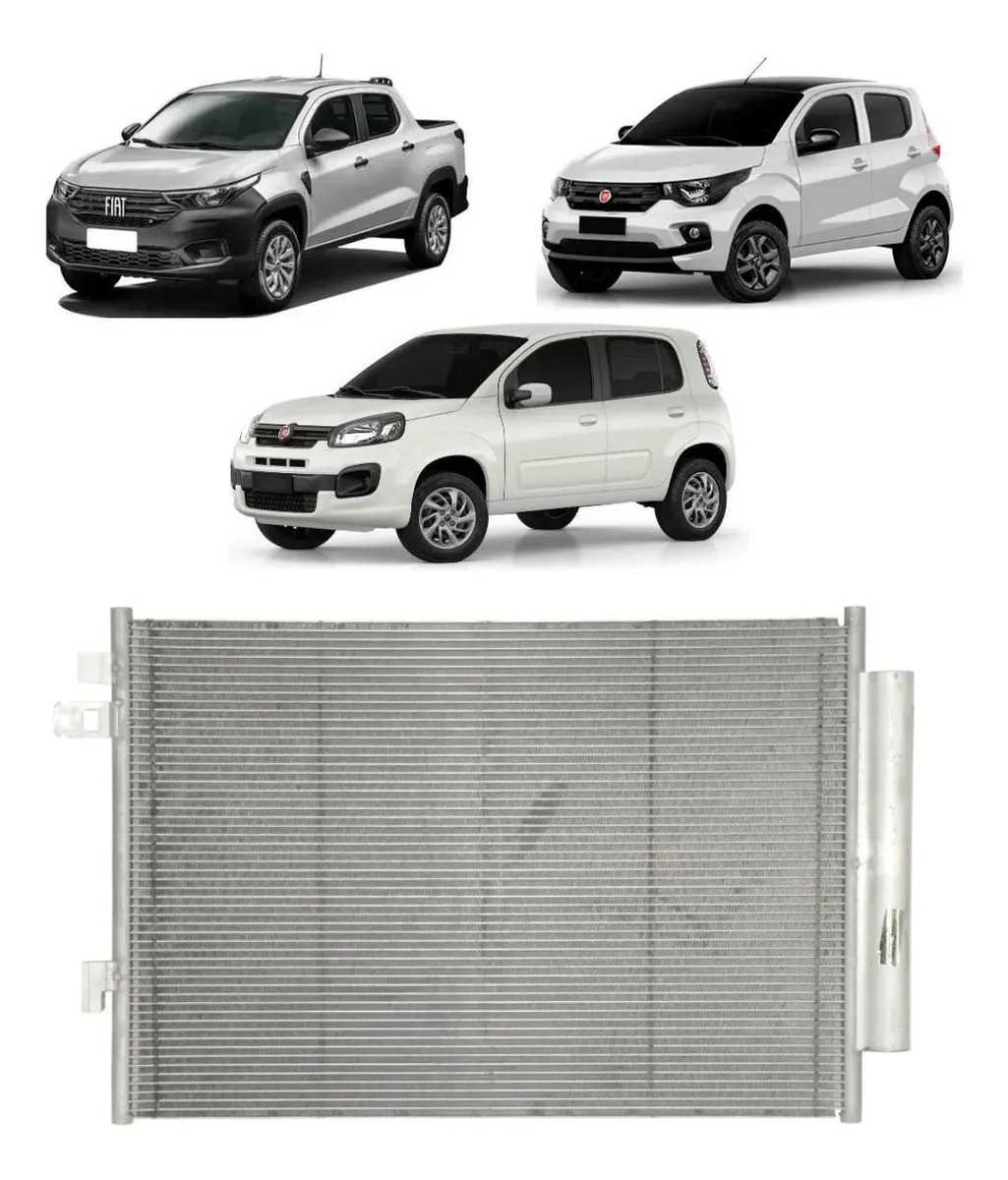 Condensador Para Mobi Strada Uno 1.0 1.4 Ar 2017 A 2022 - DENSO 160BC4477400370RC
