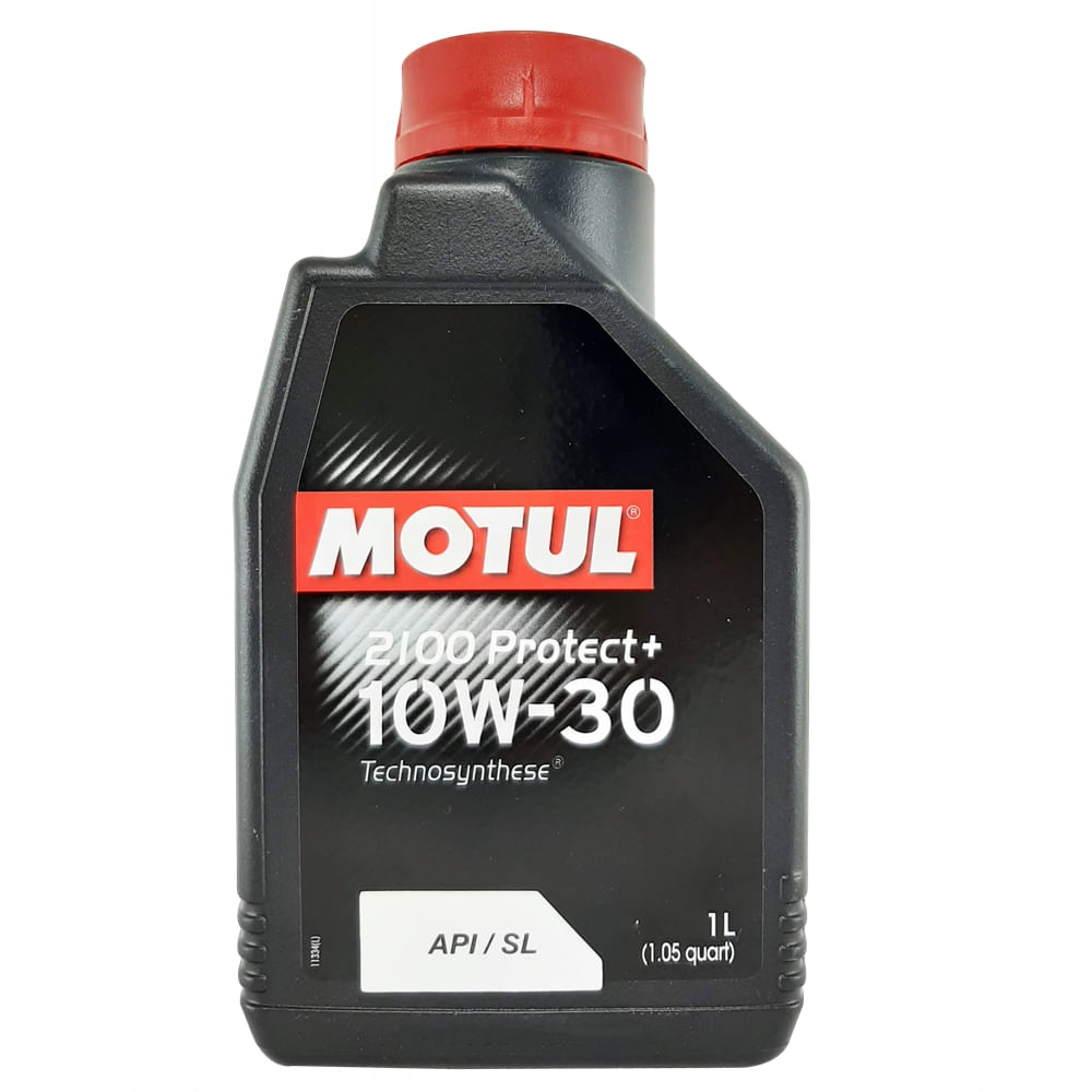 Óleo Lubrificante do Motor Motul 2100 Protect+ 10W30 API SL Semissintético para Motores a Gasolina e Diesel 1L - MOTUL 106431