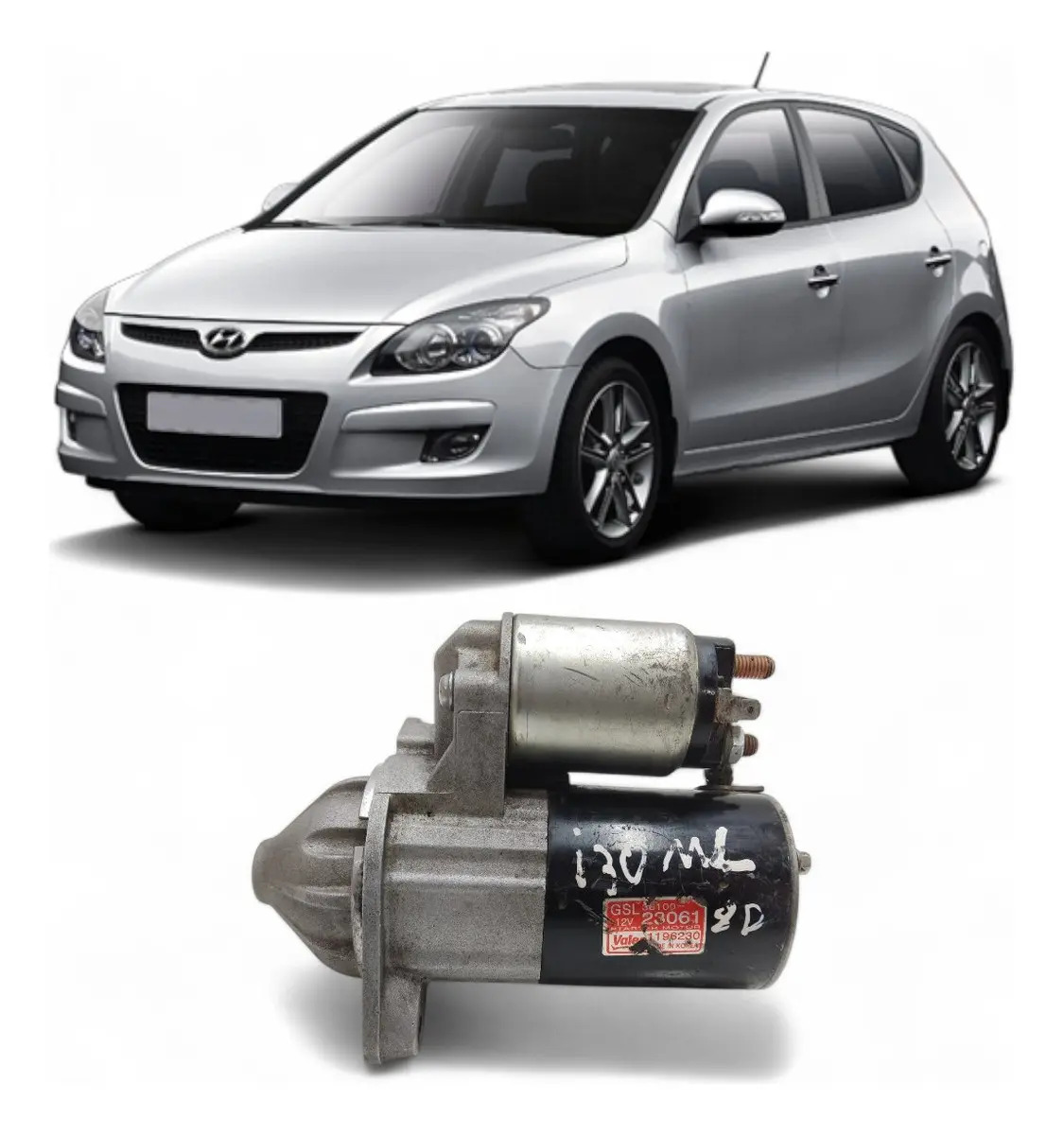 Motor Partida Arranha Hyundai I30 2.0 2006 2007 2008 A 2012 - VALEO 1196230