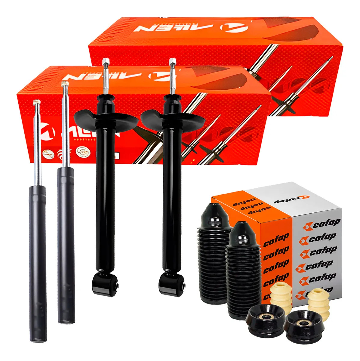 04 Amortecedor Kt Dianteiro Traseiro Saveiro Parati Quadrada - ALLEN 25000/25000/25004/25004/TKC01102/TKC01102