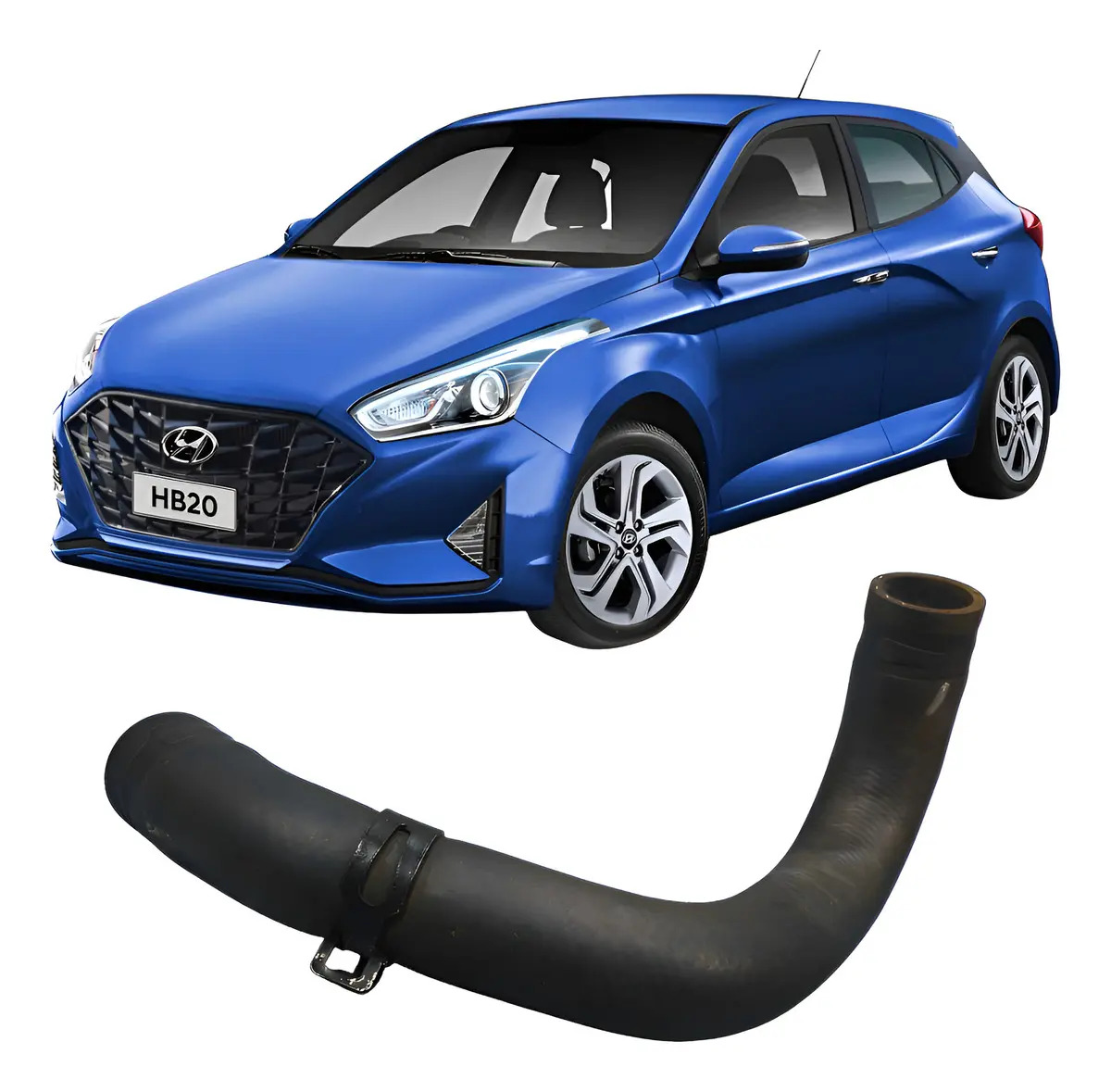 Mangueira Inferior Radiador Hb20 2013 A 2019 Orig 254121s000 - HYUNDAI 2568178