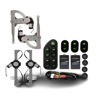 Kit do Vidro Elétrico FORD RANGER 4 Portas Dianteiro e Traseiro Preto Sensorizado - MICRO 30968