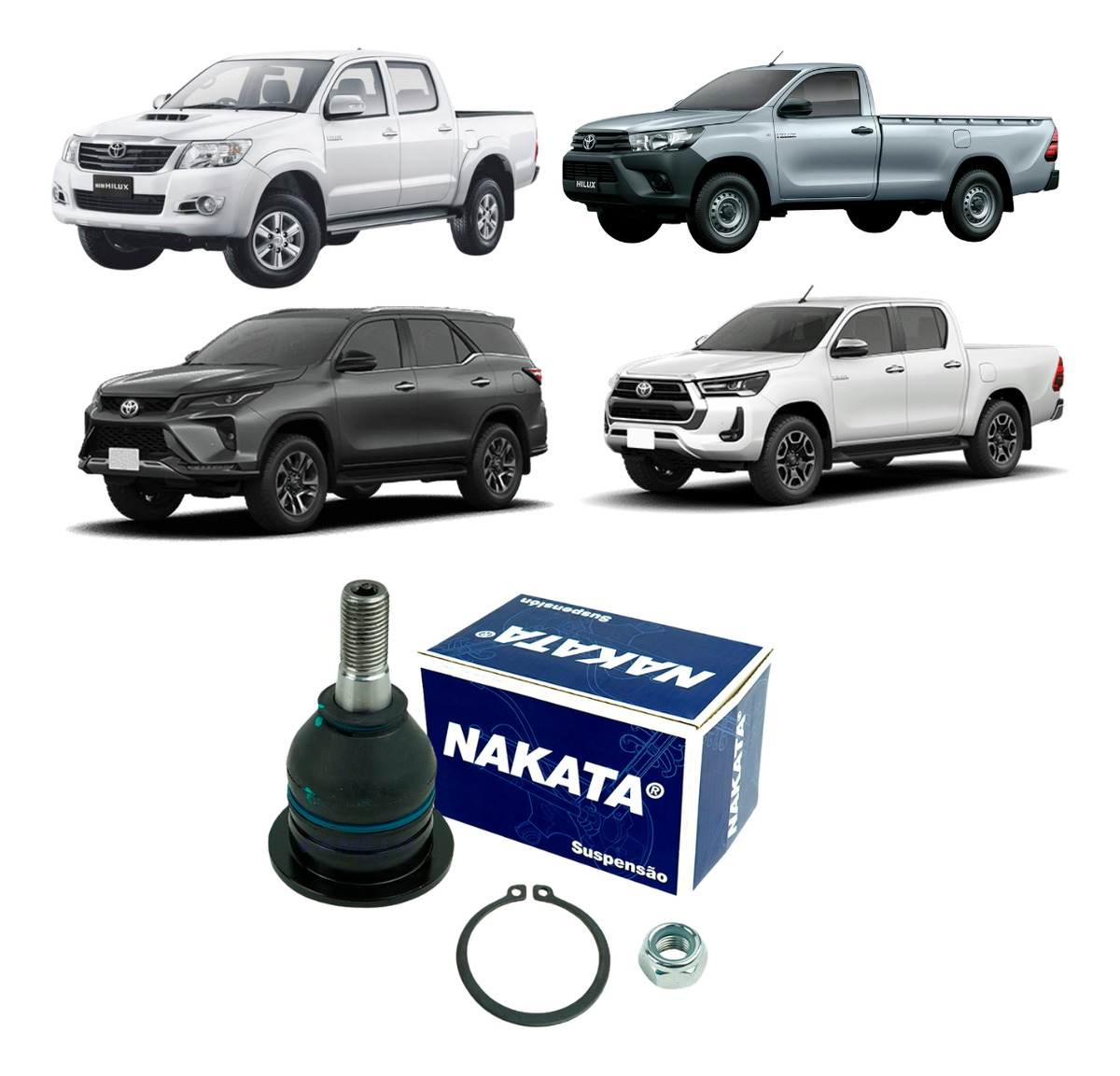 Pivô Superior Hilux Sw4 2005 A 2018 Direito Ou Esquerdo - NAKATA 33892, N99128, PSC22003M, VKDS6014, 4331009015, JBJ7538, 503168