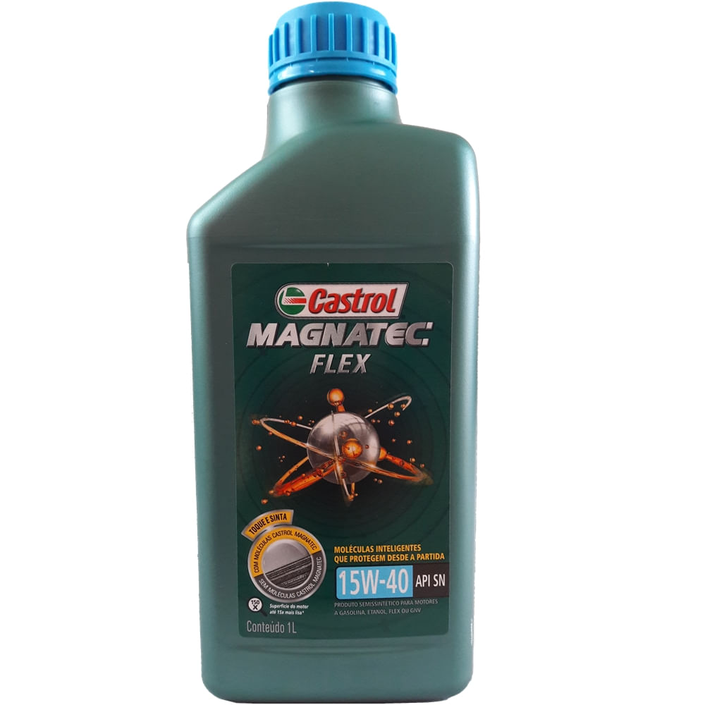 Óleo Lubrificante do Motor Castrol Magnatec Flex 15w40 Semissintético API SN 1L - CASTROL 3428761
