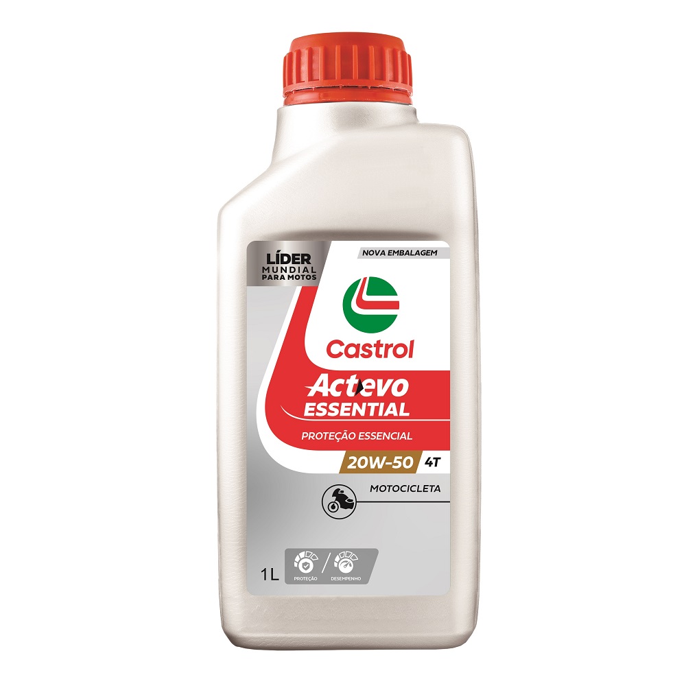 Óleo de Motor 4T 20W50 Actevo Essential Mineral 1 Litro - CASTROL 3443943