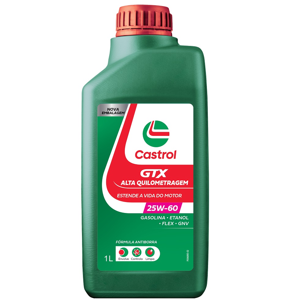 Óleo de Motor 25W60 Sl Alta Quilometragem Antiborra Mineral 1 Litro - CASTROL 3444404