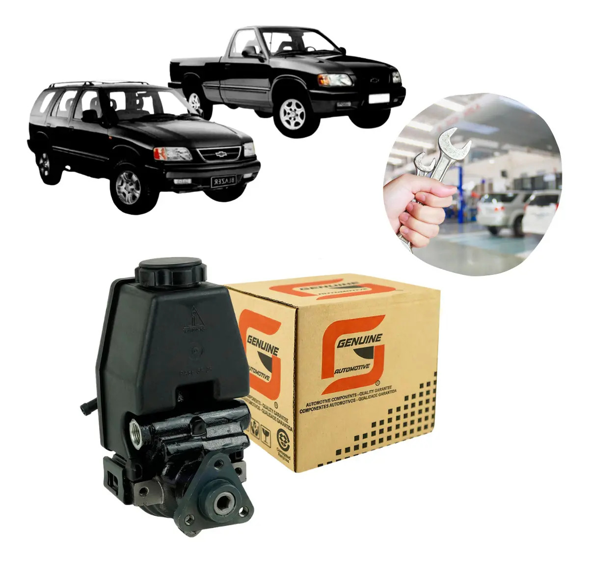 Bomba Direção Hidráulica S10 2.2 95 96 97 98 99 2000 - GENUINE AUTOMOTIVE 34929, 19720, 92114, 46386, 93252604, 2604116, 7111825800