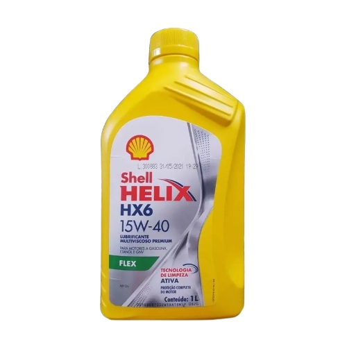 Óleo de Motor 15W40 SL Helix HX6 Semi-Sintético 1 Litro - SHELL 41074829