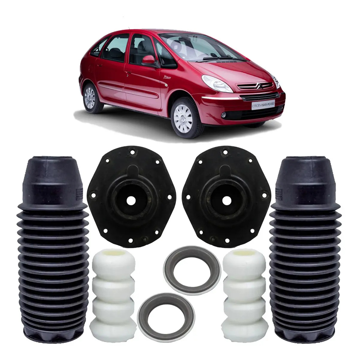Kit Coxim Amortecedor Dianteiro Xsara Picasso 2001 À 2012 - BULL DISTRIBUIDORA 50010 C2