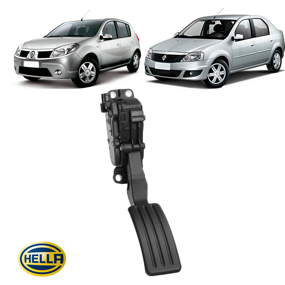 Pedal do Acelerador Eletrônico Logan 04/13 Sandero 07/13 com Sensor de Posição - HELLA 6PV010946191