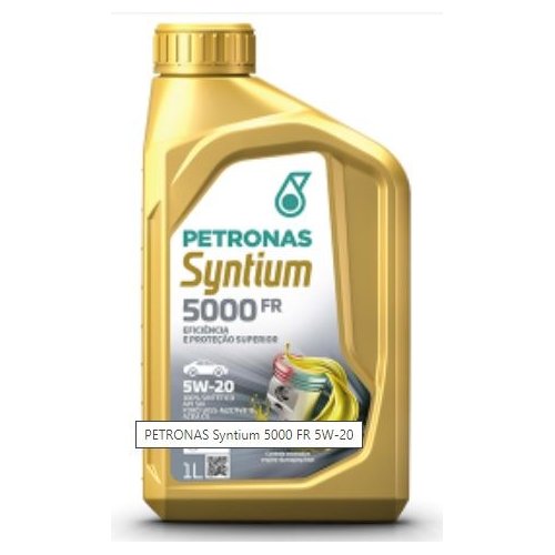 Óleo de Motor 5W20 Syntium 5000 FR Sintético 1 Litro - PETRONAS 70265E19BR