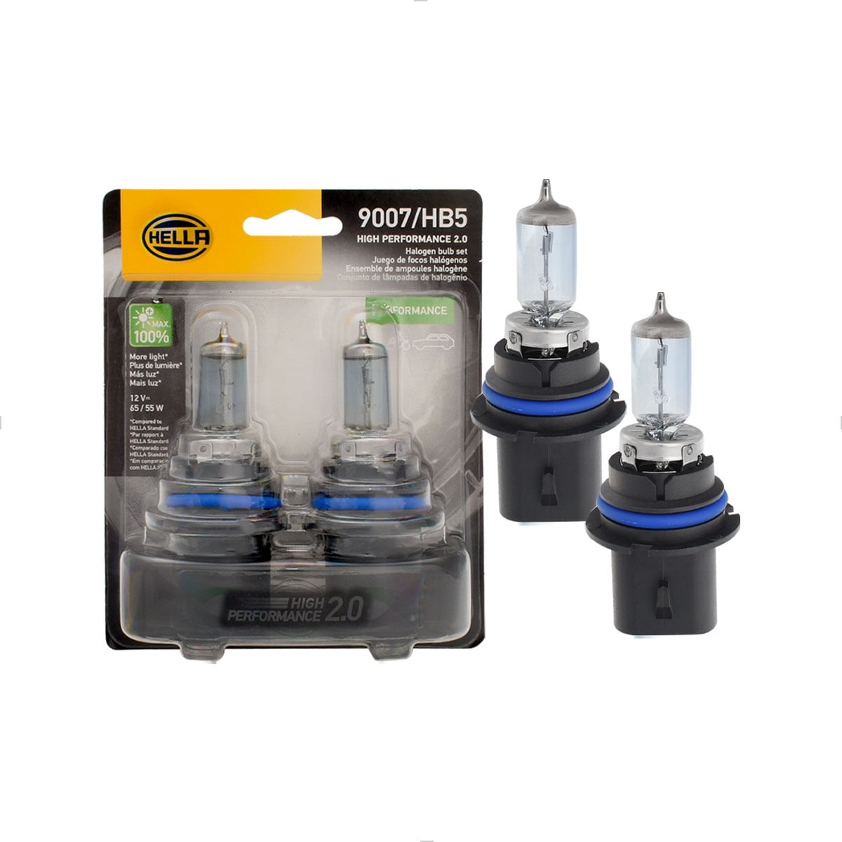 Lâmpada HB5 Maior Iluminação 3600K 12V 65/55W High Performance 9007HP