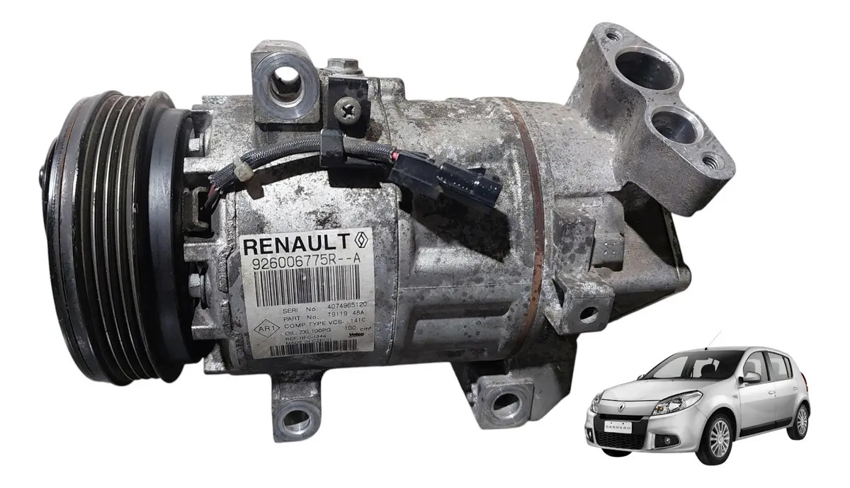 Compressor Ar Condicionado Sandero 1.0 16v 926006775ra 15/18