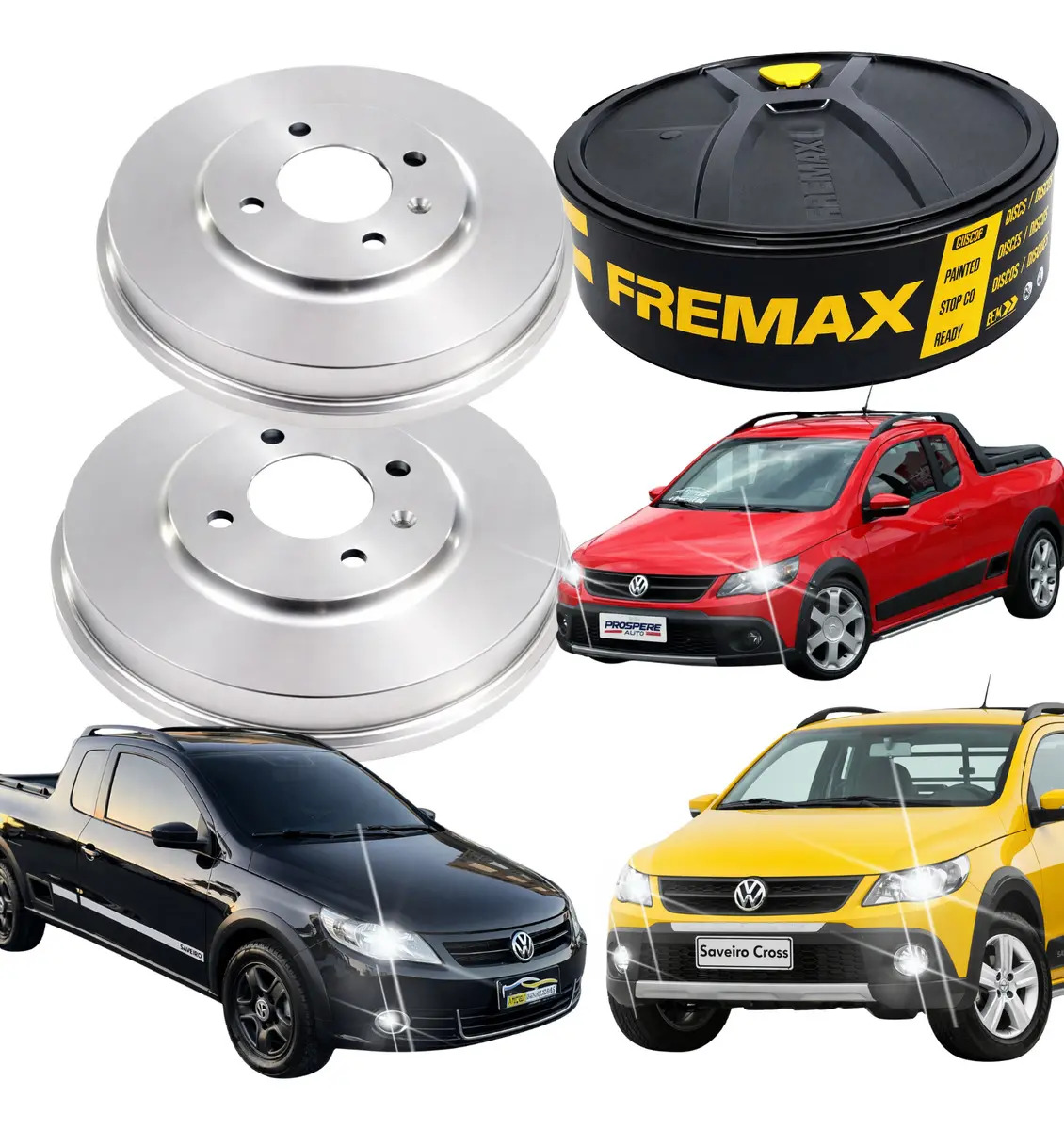 Tambor De Freio Traseiro Saveiro Cross 1.6 - FREMAX BD6284 / HF65C / T31D / RPTA02250 / 5U7609617A / 5U7609617