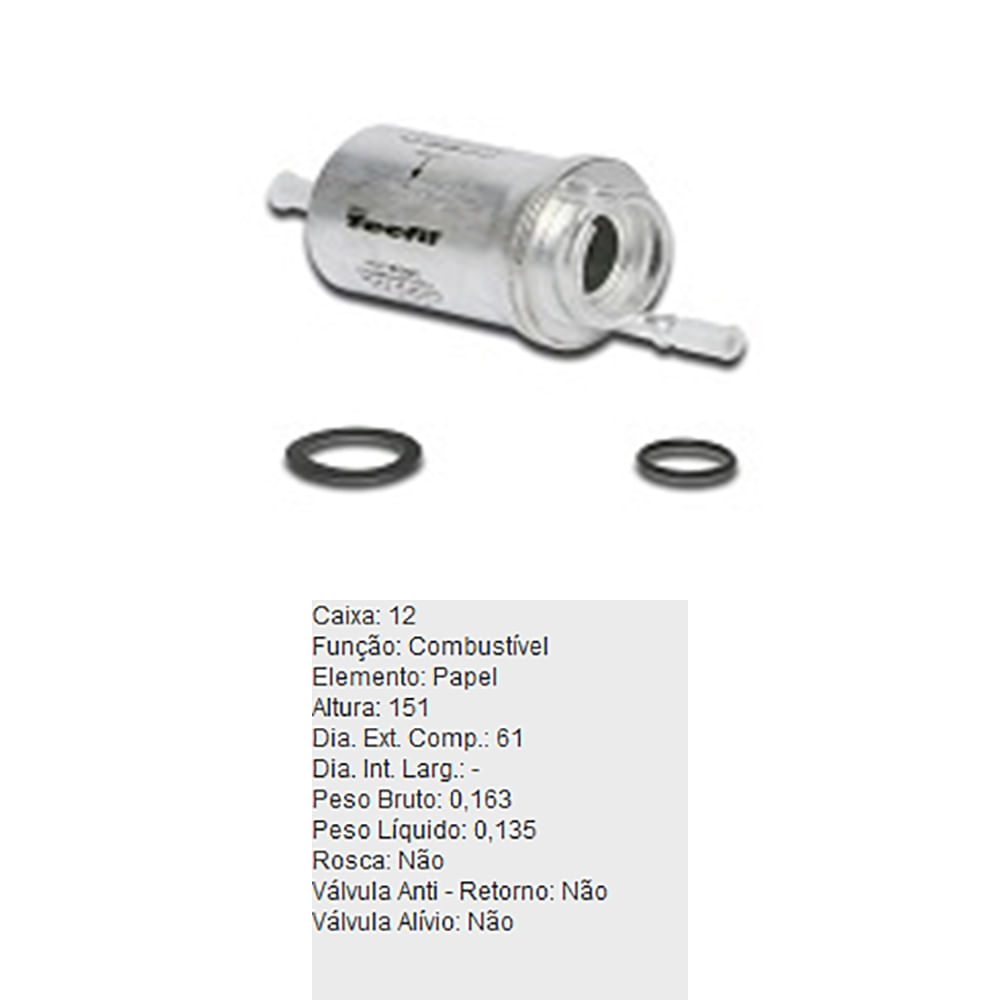 Filtro de Combustivel Audi A3 Vw Golf Jetta Polo Tecfil Gi14 - TECFIL DPS-6310243