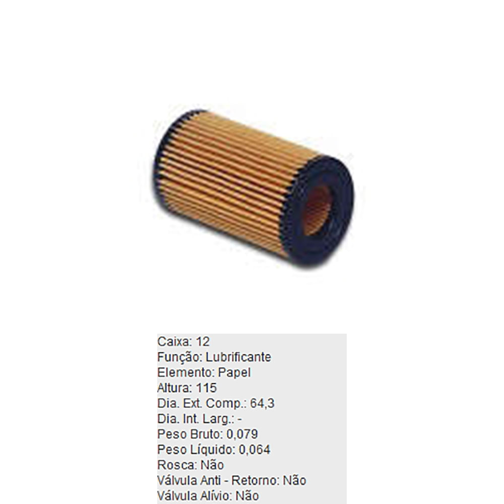 Filtro de Oleo Tecfil Pel311 Mercedes Benz Sprinter - TECFIL DPS-7501331