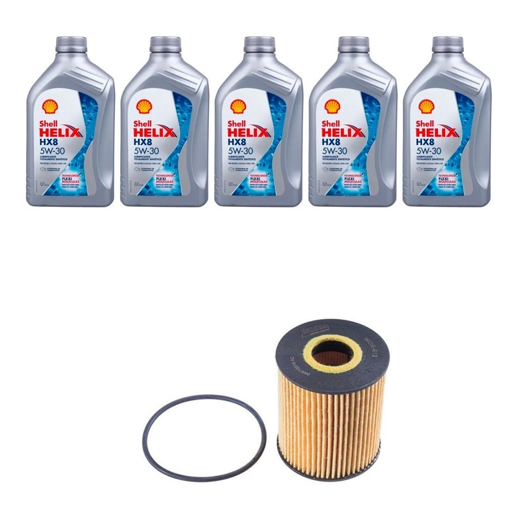 Kit Troca Óleo Shell 5w30 Jeep Renegade 1.8 Etorq 2015/