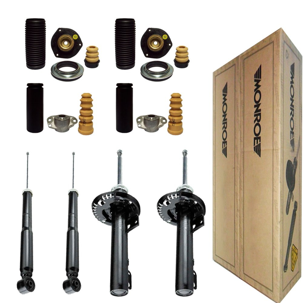 4 Amortecedores Monroe + Kits VW Polo 1.6 2.0 2002/