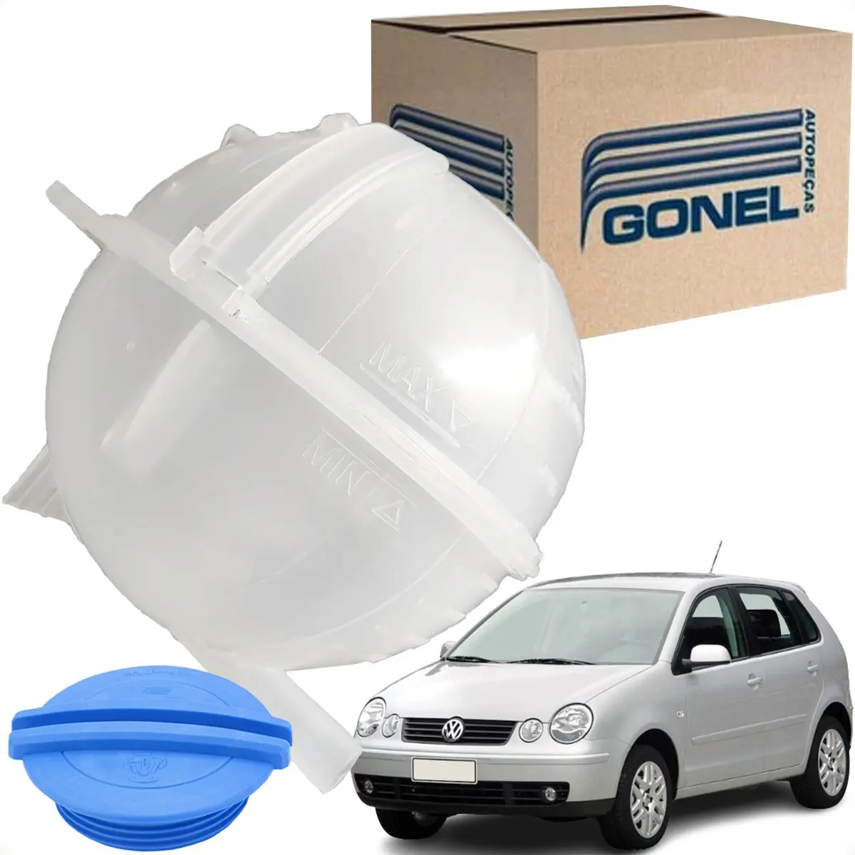 Reservatorio Agua Radiador C/ Tampa Vw Polo 1.6 2.0 Gonel - GONEL G-1023TG-1005