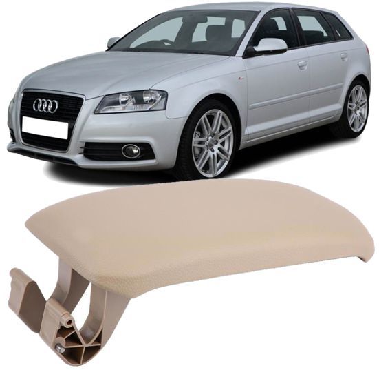 Tampa de Apoio Braço Console Audi A3 Sportback de 2004 À 2013 - Bege Caramelo