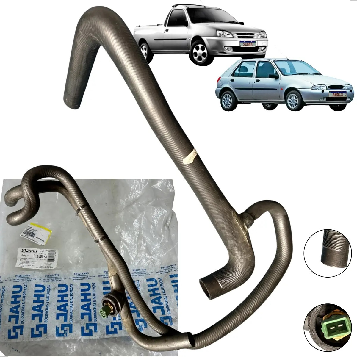 Mangueira Inferior Radiador C/sensor Fiesta Courier 96/99 - JAHU JA11060 96FB18K359BH 11060-3