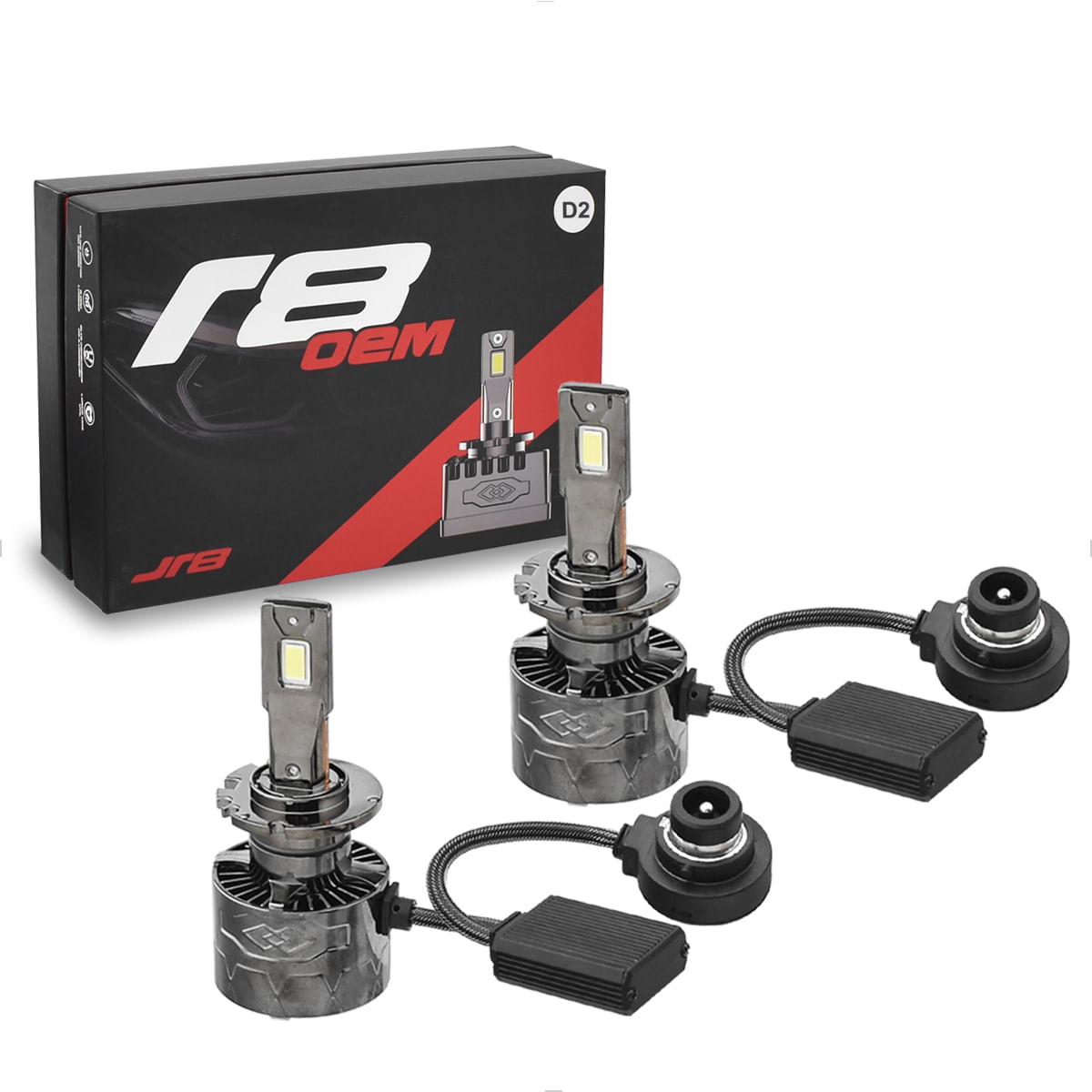 Lâmpada LED D2S D2R 6000K 50W Substitui Xenon Original - JR8 JH0R8OEMD2
