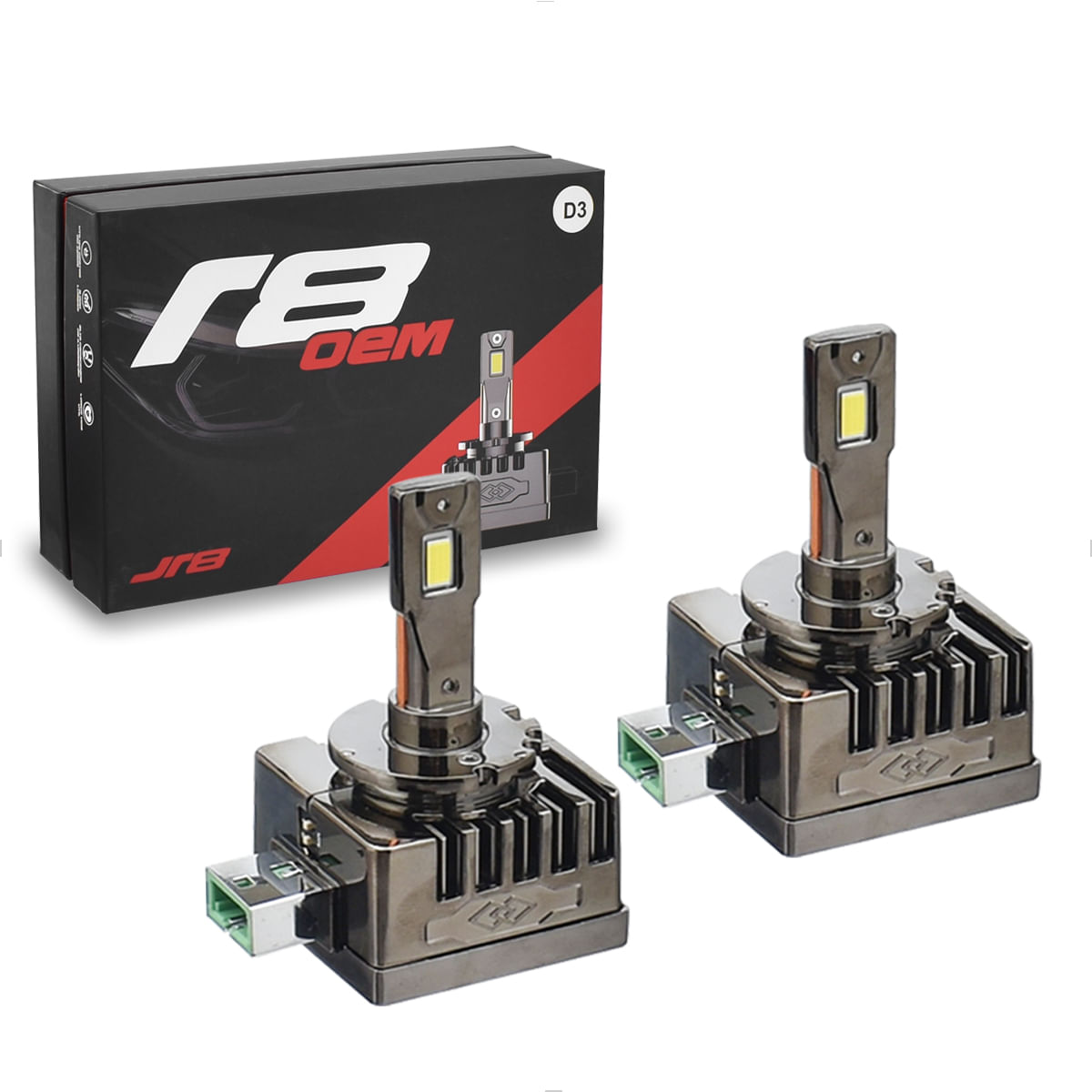 Lâmpada LED D3S D3R 6000K 50W Substitui Xenon Original - JR8 JH0R8OEMD3