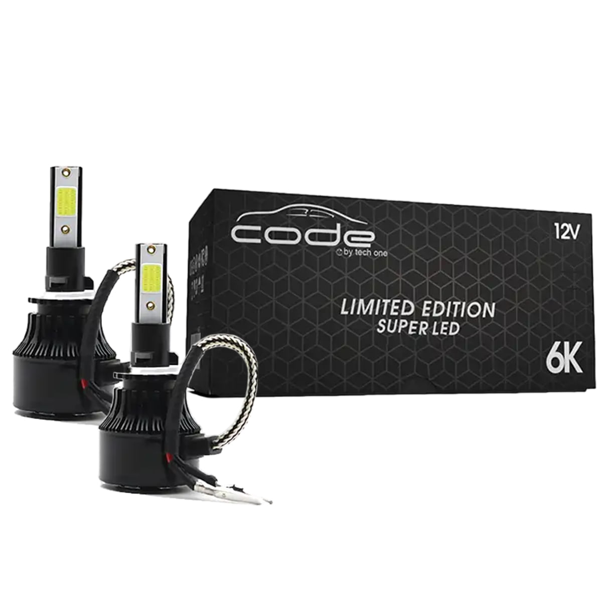 Kit Par de Lâmpadas Automotiva Super Led 881 H27/2 6000K Limited Edition - Code by Tech One - TECH ONE KCZ5480