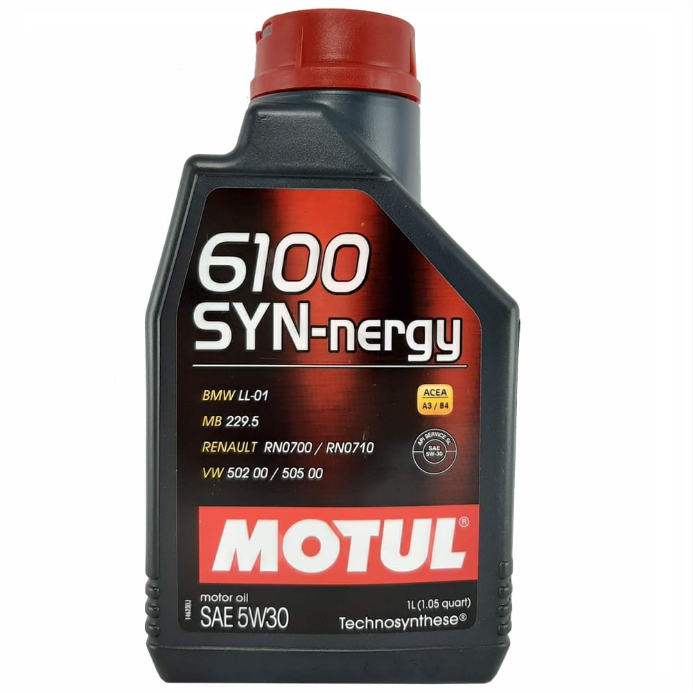 Óleo Lubrificante do Motor Sintético Motul 6100 Syn-nergy 4 Tempos 5w30 Technosynthese 1L - MOTUL MOT107970
