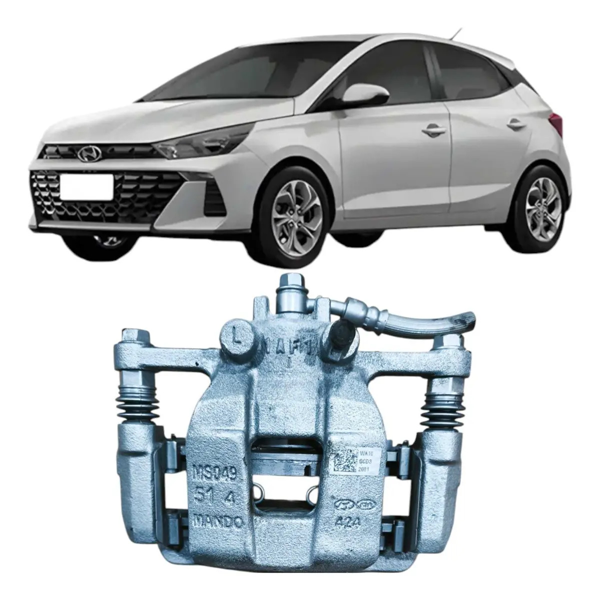 Pinça Freio Dianteira Esquerda Hyundai Hb20 1.0 2021 Ms0495