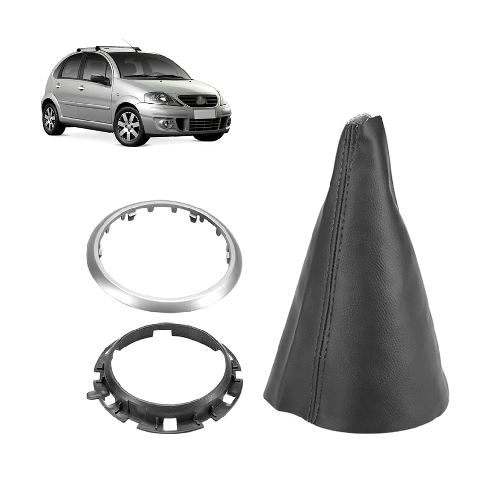 Coifa Câmbio Citroen C3 /12 Preta com Base - NAT NAT800805