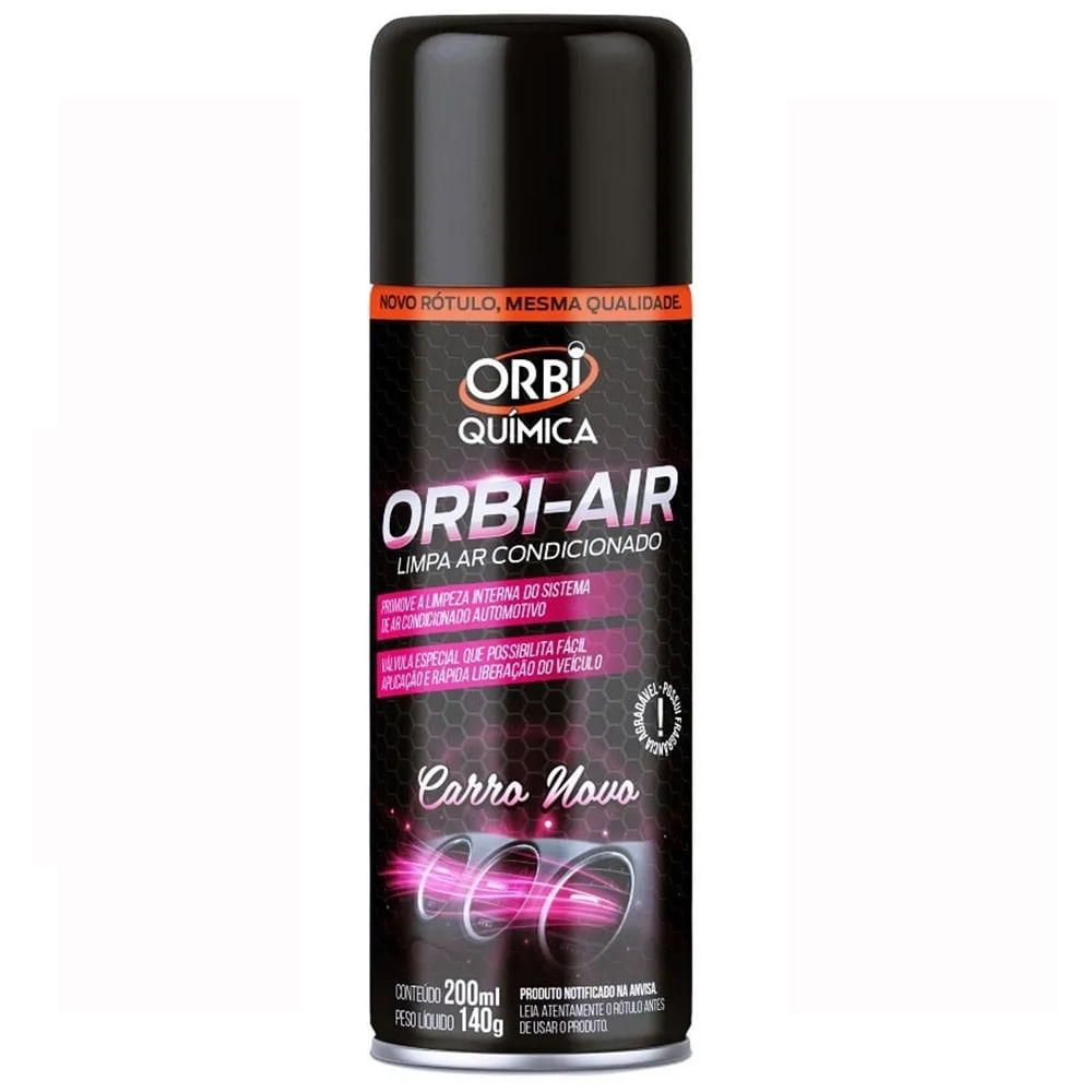 Limpa ar Condicionado Orbi Air Carro Novo 200ml / 140g - ORBI QUÍMICA ORB5977