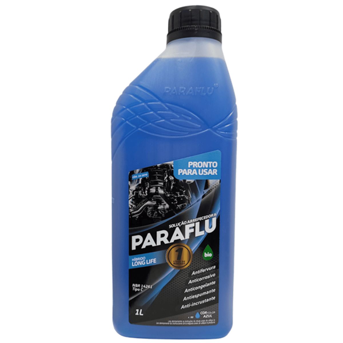 Aditivo para Radiador Paraflu Pronto para Uso Híbrido Long Life Coloração Azul - 1l - PARAFLU PRF3070