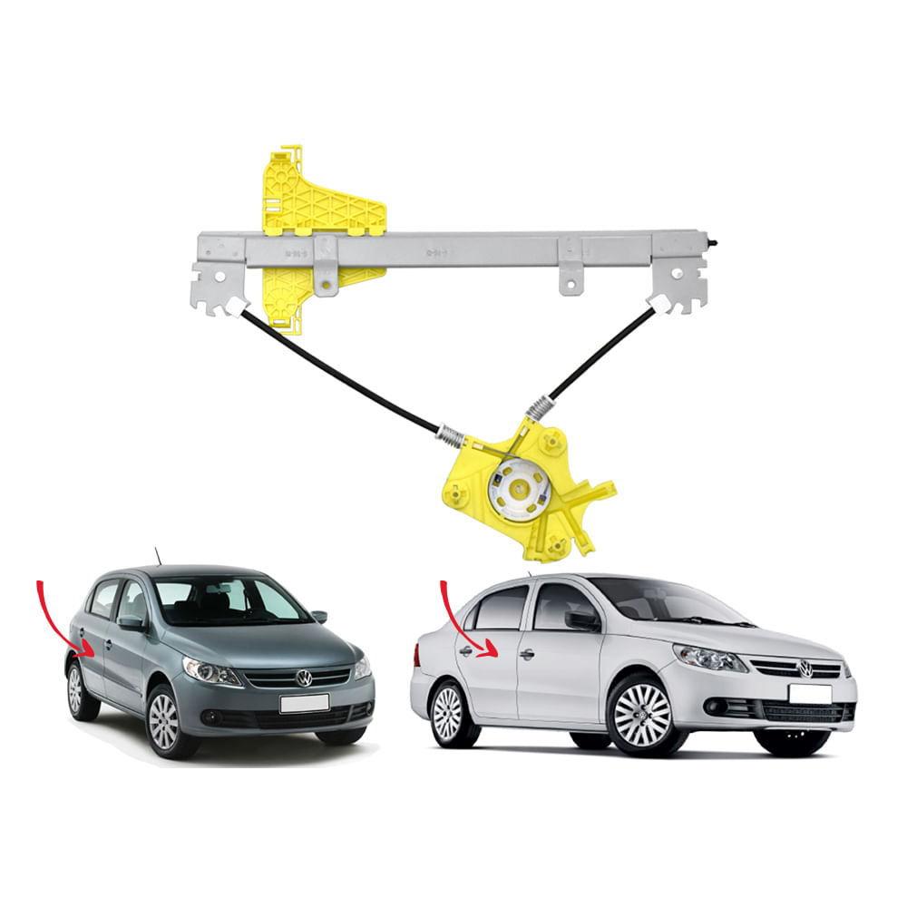 Máquina Vidro Elétrica Traseira Gol Voyage G5 G6 G7 Motor Bosch - ZINNI & GUELL R-4137D ou R-4137E