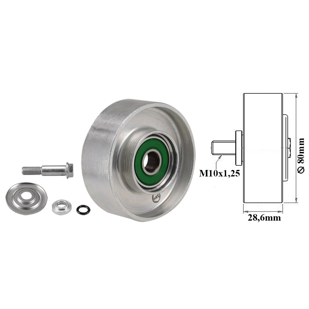Polia Tensor Correia Alternador Hilux 2.8 3.0 05/ - ZEN ZEN-12944